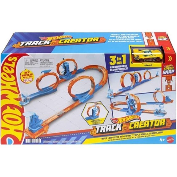Hot Wheels Triple Loop Toy Car Track Set