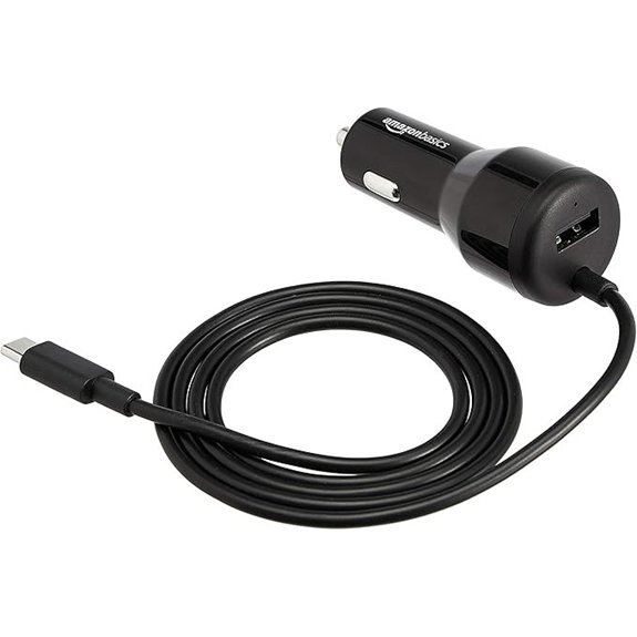 Amazon Basics USB-C and USB-A Car Charger
