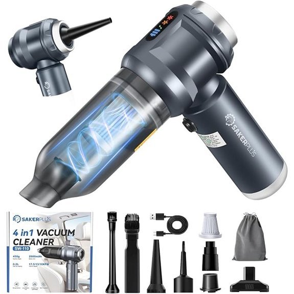 4 in 1 Handheld Car Vacuum Cleaner & Air Duster