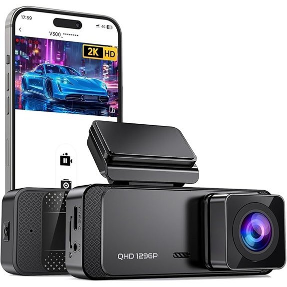 Dash Cam Front WiFi 2.5K Car Camera