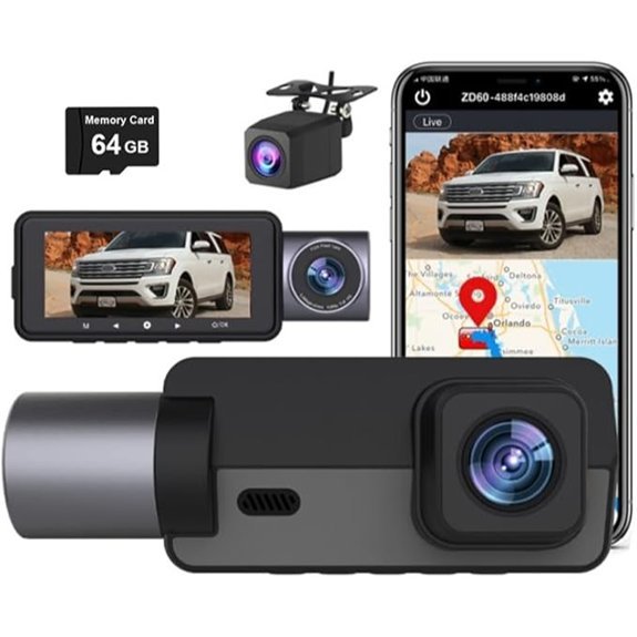 XRC TECH 3 Channel Dash Cam with WiFi