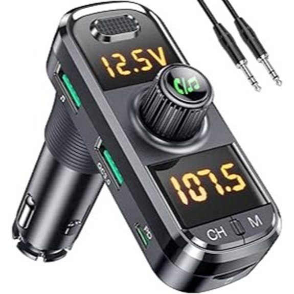 Bluetooth FM Transmitter and Car Charger Adapter