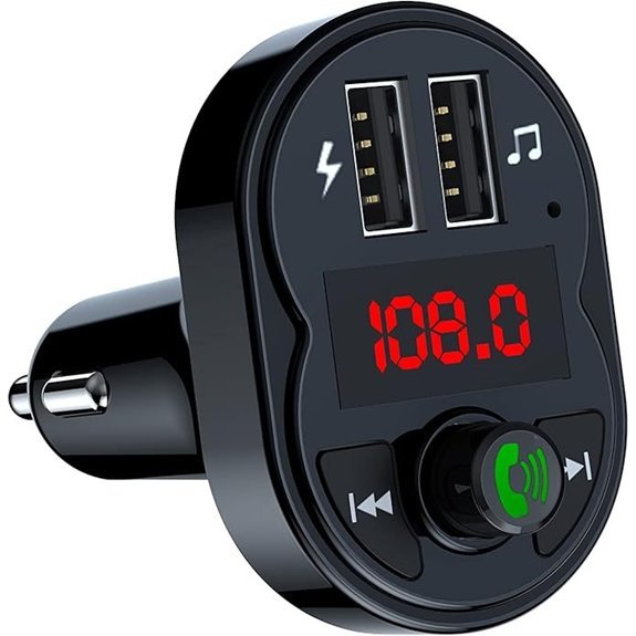 Bluetooth FM Transmitter and Car Audio Adapter
