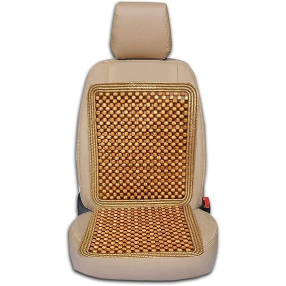 ZONETECH Wooden Beaded Car Seat Cushion